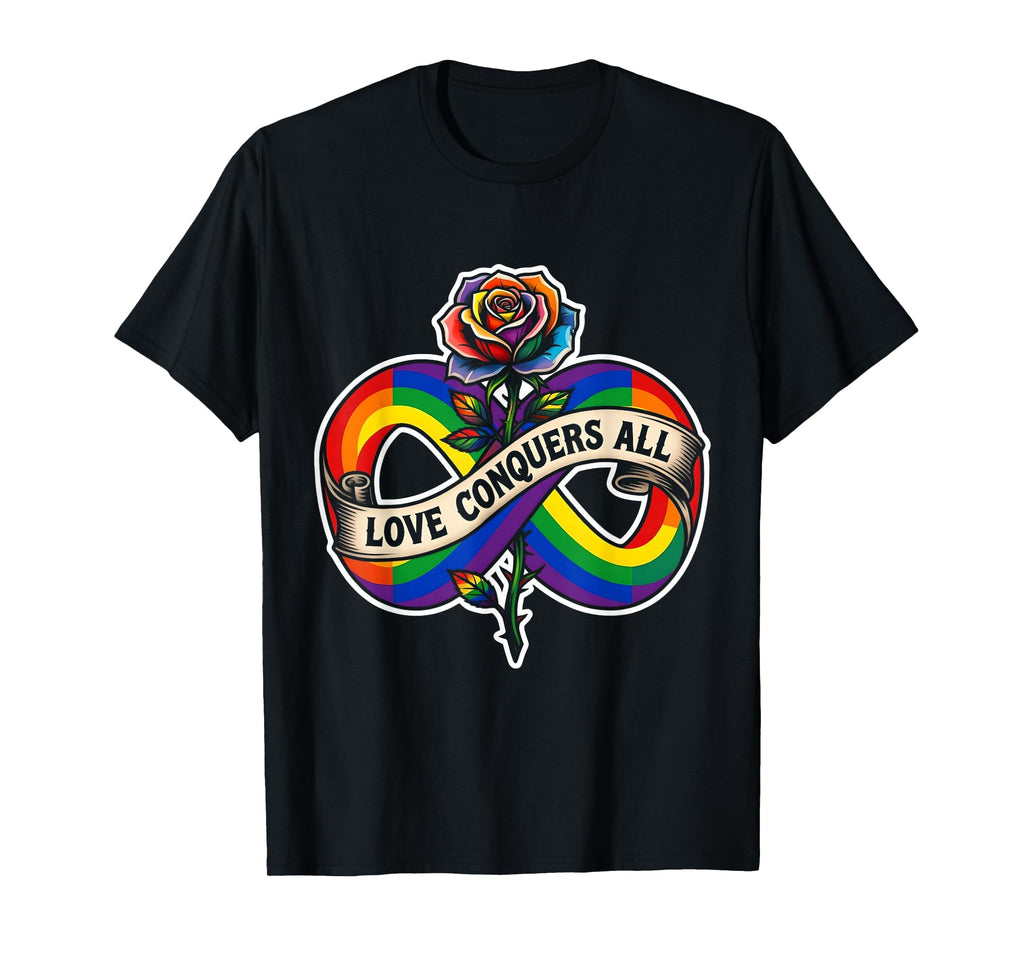Love Conquers All Autism Mom Pride T-Shirt - Graphic Print for Adults - T-Shirt, Sweatshirt, Hoodie