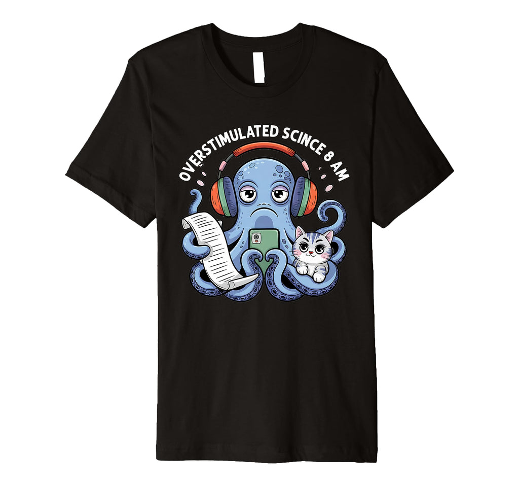 Overstimulated Mom Club Multitasking T-Shirt - Minimalist Print Men Women - T-Shirt, Sweatshirt, Hoodie