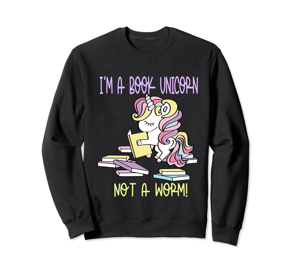 Reading Nerd Costume Library Unicorn Sweatshirt - Trendy Graphic Unisex - T-Shirt, Sweatshirt, Hoodie