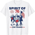Spirit of 76 Vintage 4th of July T-Shirt Unisex T-shirt, Sweatshirt, Hoodie, Long Sleeve Tee - T-Shirt, Sweatshirt, Hoodie