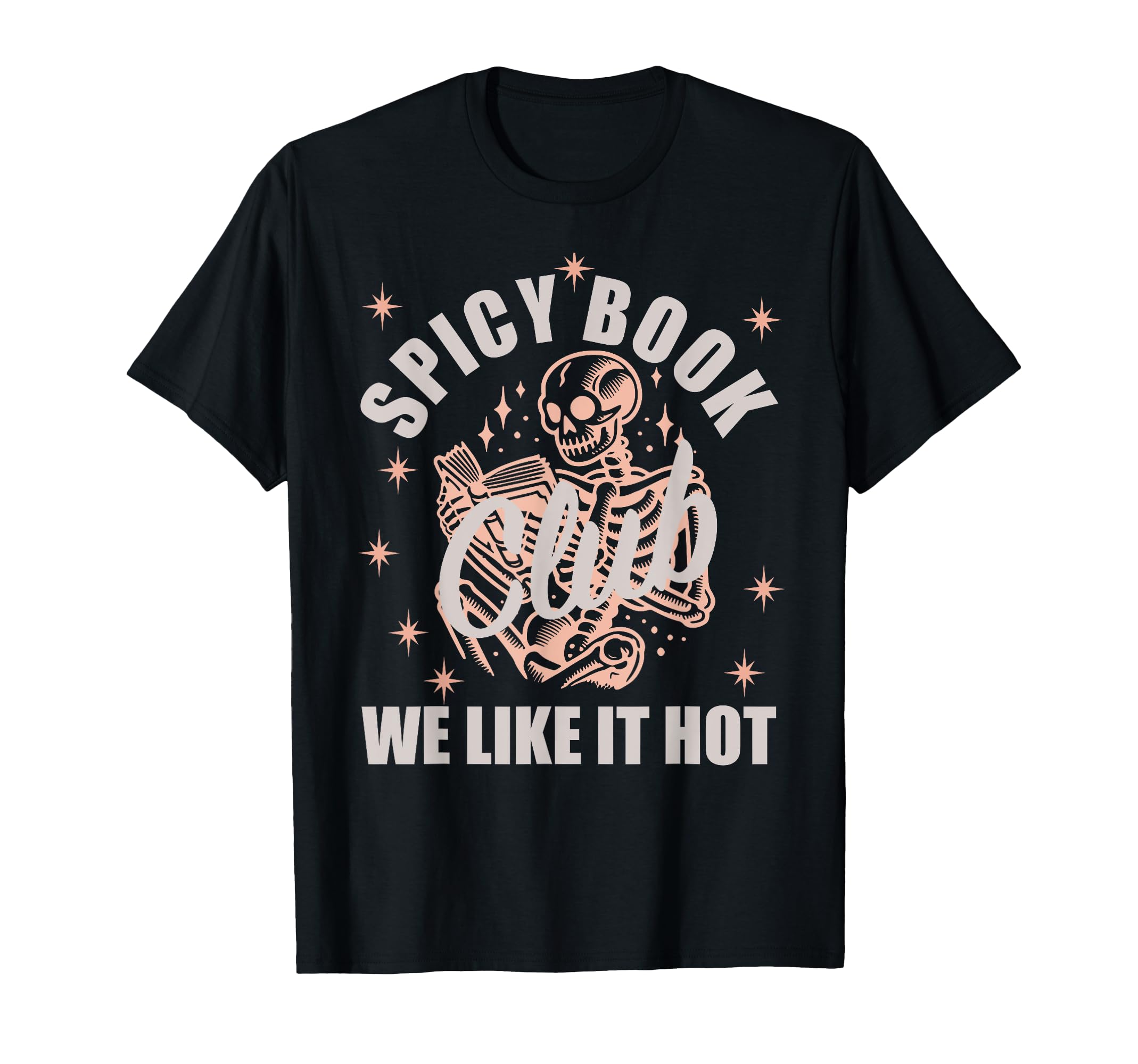 Spicy Book Club Skeleton Dark Romance T-Shirt - Minimalist Print Men Women - T-Shirt, Sweatshirt, Hoodie