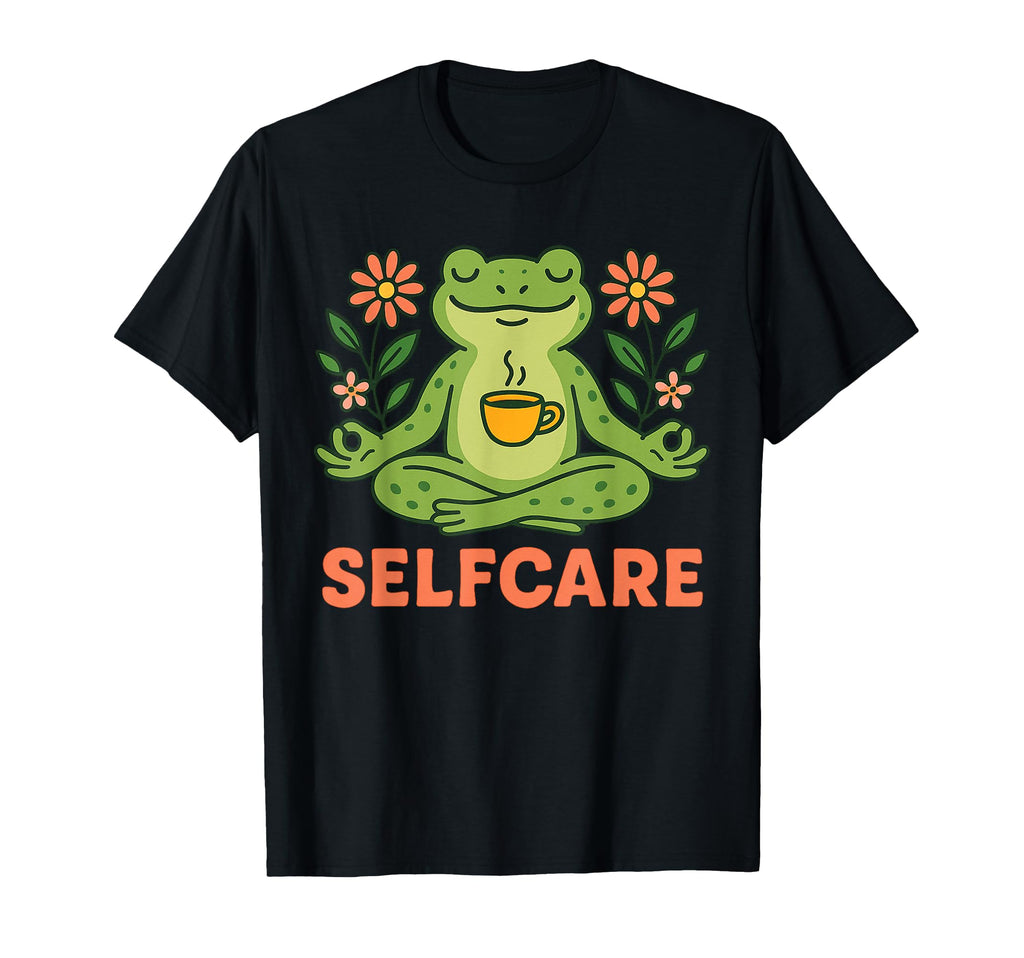 Selfcare Frog Meditating T-Shirt - Casual Everyday Wear for Adults - T-Shirt, Sweatshirt, Hoodie
