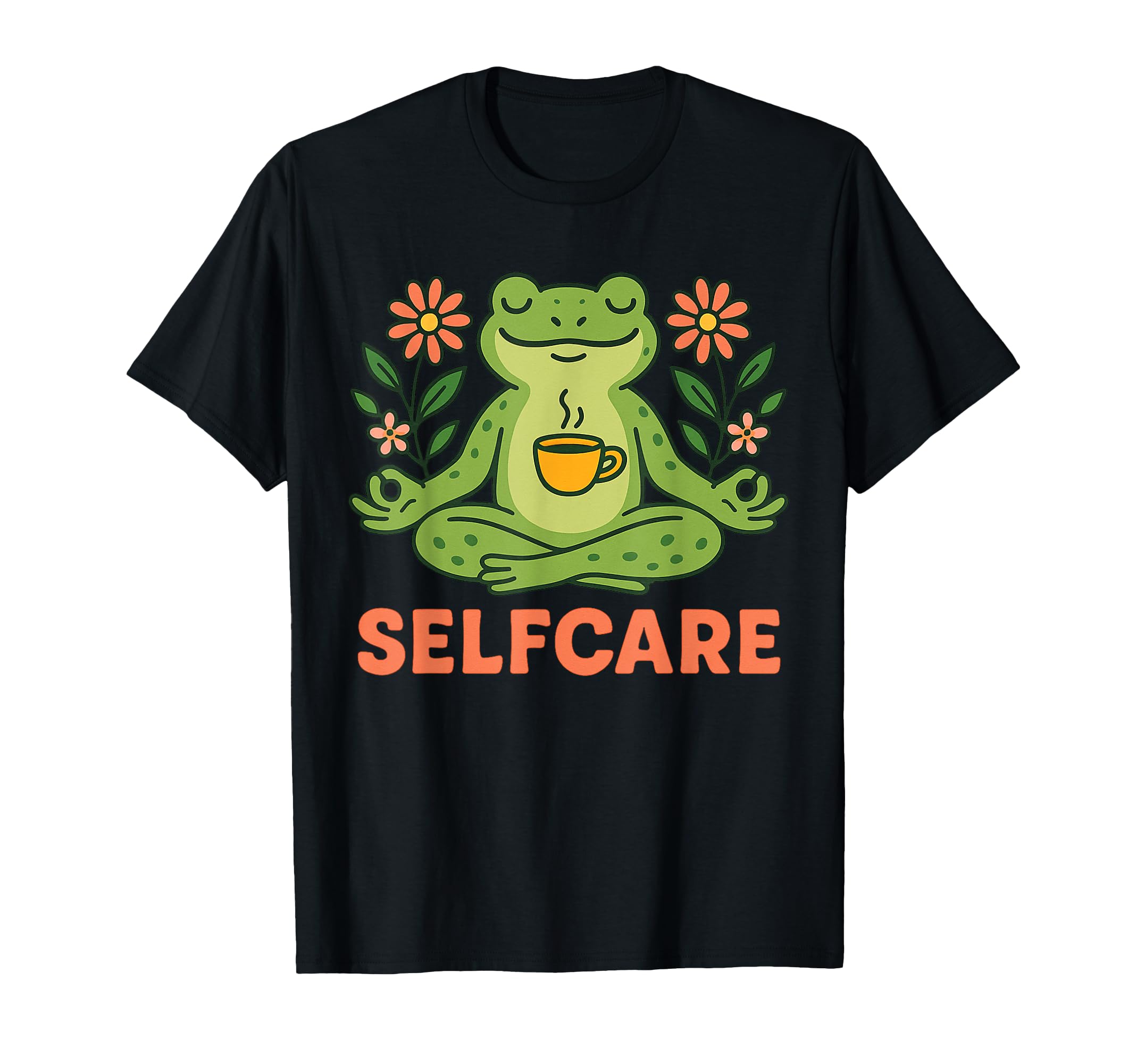 Selfcare Frog Meditating T-Shirt - Casual Everyday Wear for Adults - T-Shirt, Sweatshirt, Hoodie