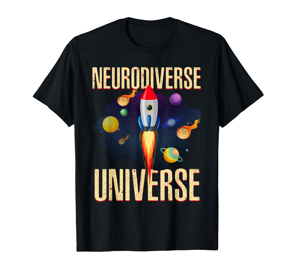 Neurodiversity Universe Asd Brain T-Shirt - Minimalist Print Unisex - T-Shirt, Sweatshirt, Hoodie