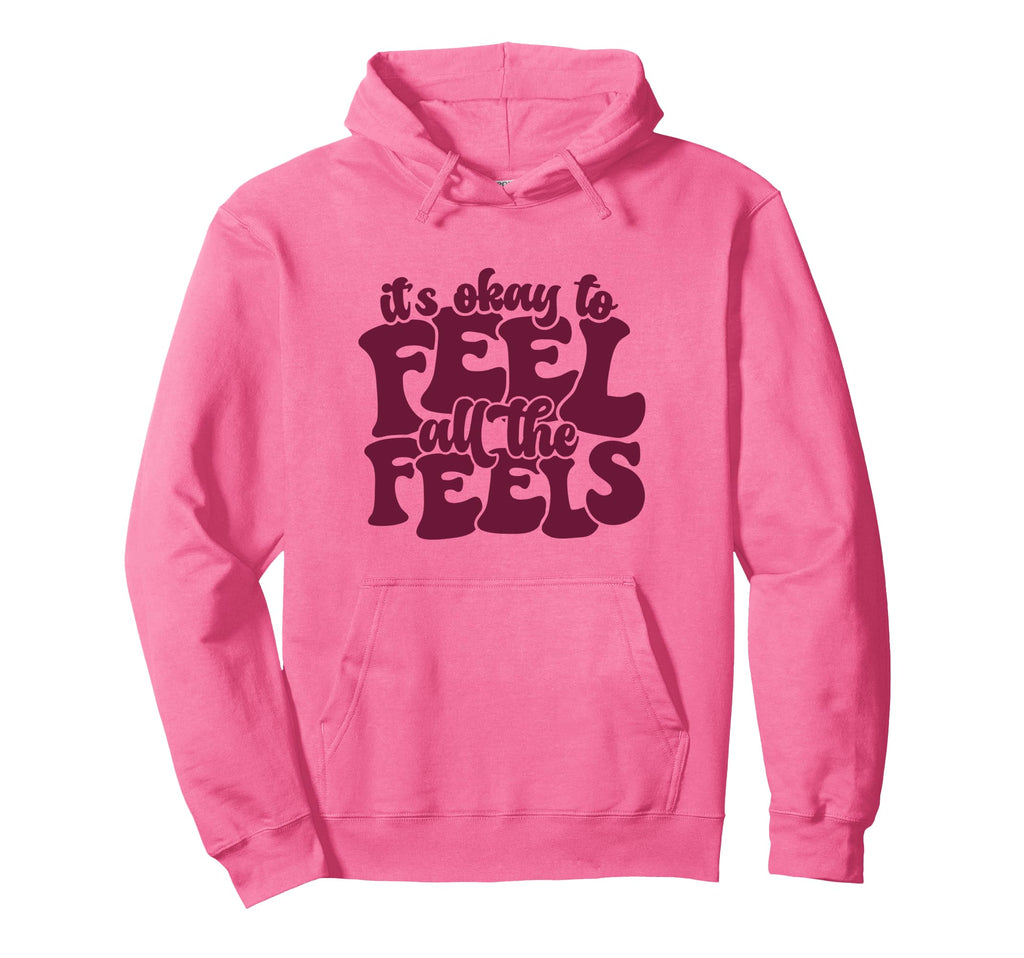 Its Okay To Feel All Feels Sped Teacher Hoodie - Aesthetic Graphic Unisex - T-Shirt, Sweatshirt, Hoodie