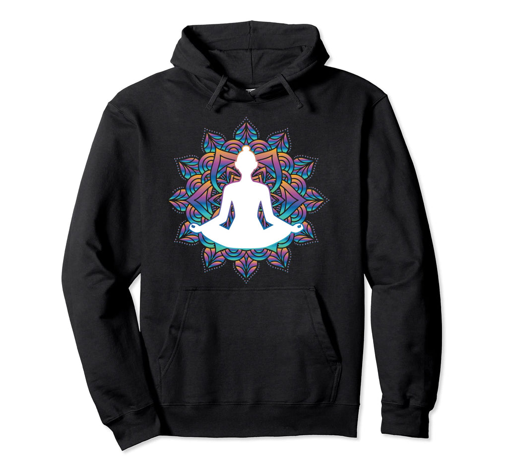 Mindfulness Meditation Mandala Yoga Hoodie - Trendy Graphic Men Women - T-Shirt, Sweatshirt, Hoodie