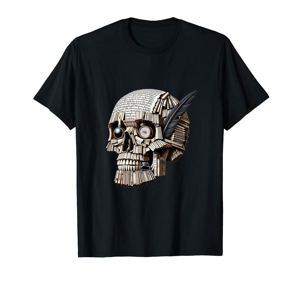 Literature Skull English Teacher T-Shirt - Aesthetic Graphic Men Women - T-Shirt, Sweatshirt, Hoodie