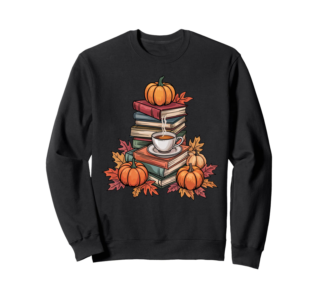Autumn Reading Coffee And Sweatshirt - Streetwear Style for Adults - T-Shirt, Sweatshirt, Hoodie