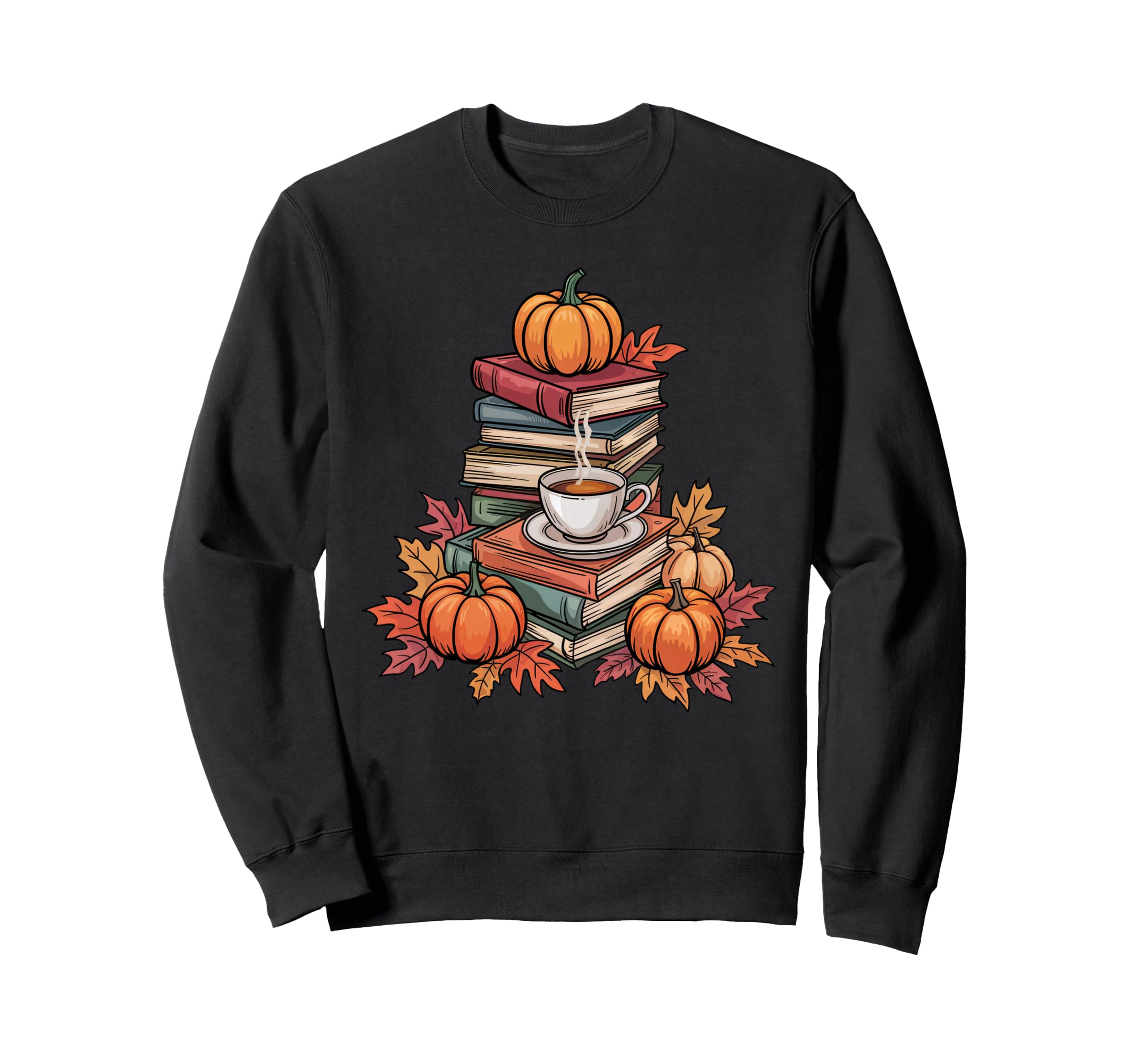 Autumn Reading Coffee And Sweatshirt - Streetwear Style for Adults - T-Shirt, Sweatshirt, Hoodie