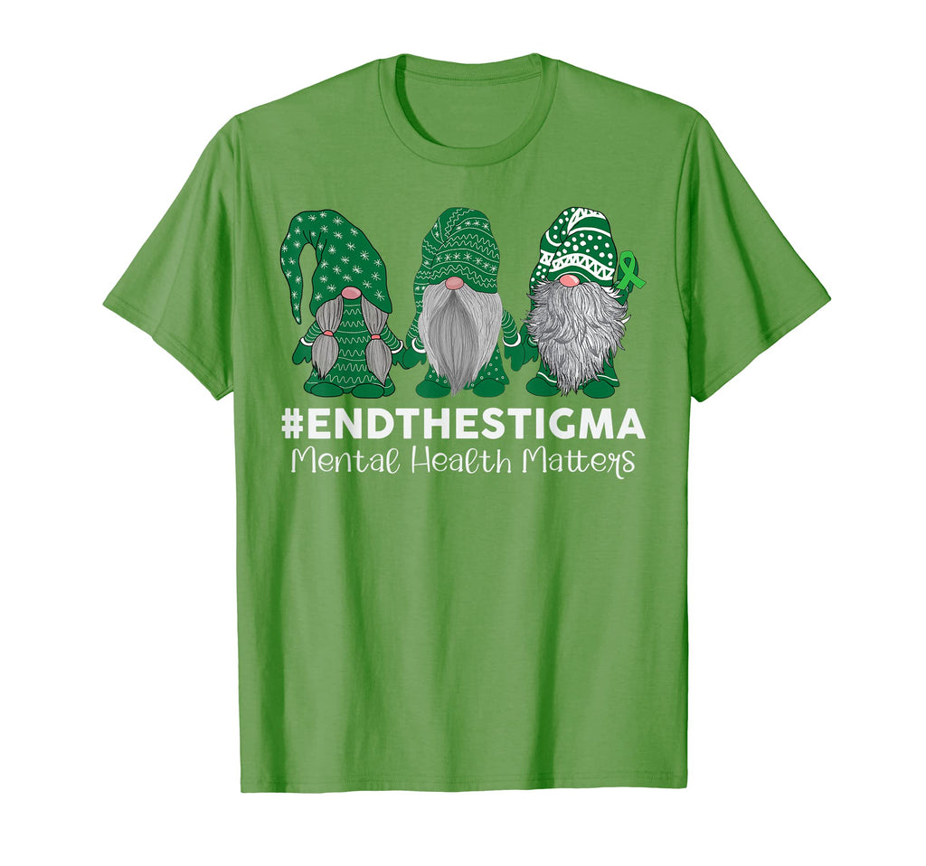 Trio Gnome End Stigma Mental Health T-Shirt - Custom Art Print for Adults - T-Shirt, Sweatshirt, Hoodie