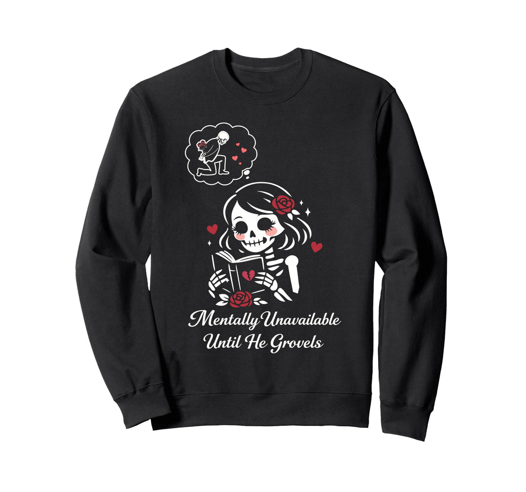 Dark Romance Skeleton Costume Pajama Sweatshirt - Graphic Print Unisex - T-Shirt, Sweatshirt, Hoodie