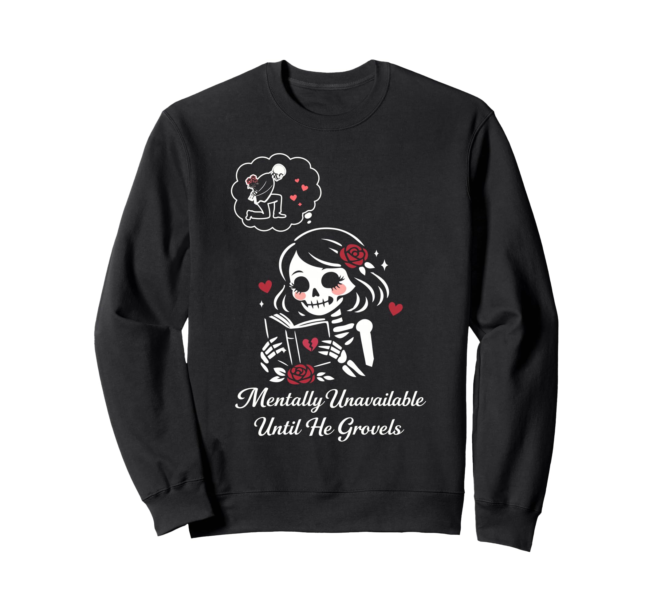 Dark Romance Skeleton Costume Pajama Sweatshirt - Graphic Print Unisex - T-Shirt, Sweatshirt, Hoodie