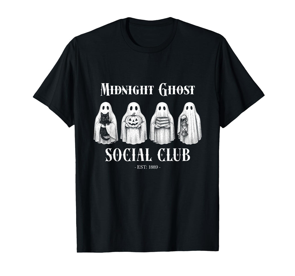Halloween Social Ghost Club Book T-Shirt - Aesthetic Graphic Men Women - T-Shirt, Sweatshirt, Hoodie