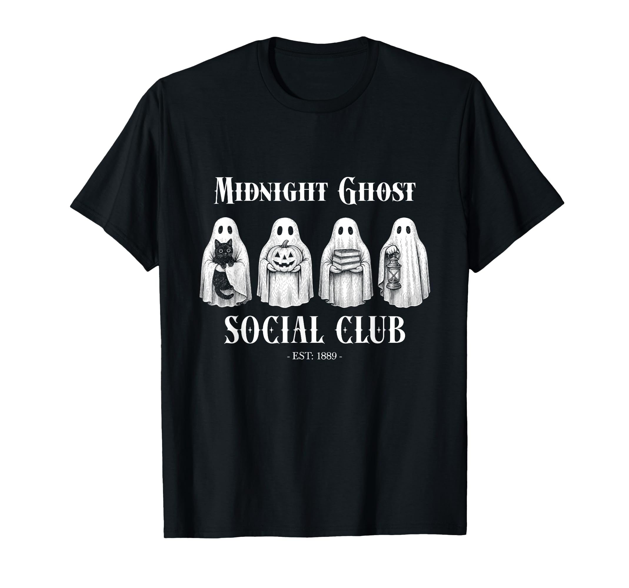 Halloween Social Ghost Club Book T-Shirt - Aesthetic Graphic Men Women - T-Shirt, Sweatshirt, Hoodie