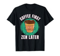 Funny Coffee First Caffeine T-Shirt - Minimalist Print for Adults - T-Shirt, Sweatshirt, Hoodie