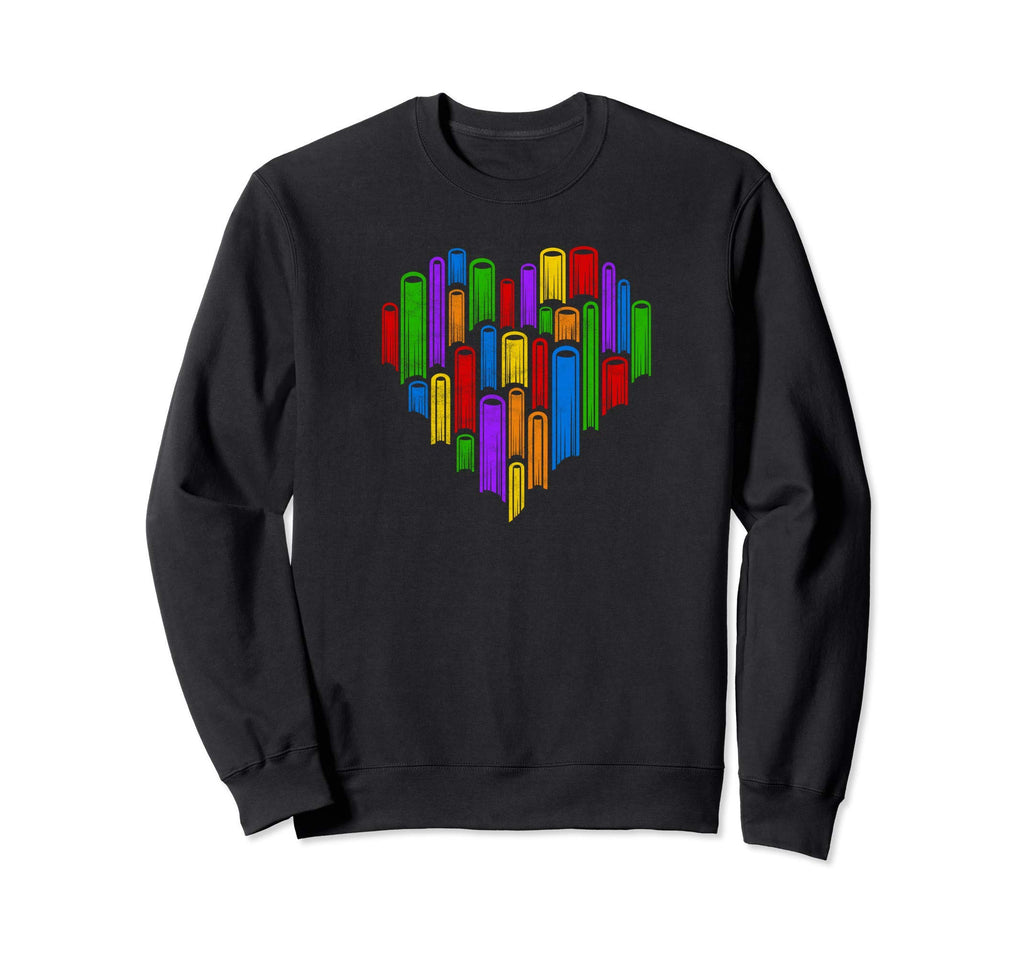 Heart Love Books Literary Reader Sweatshirt - Minimalist Print for Adults - T-Shirt, Sweatshirt, Hoodie
