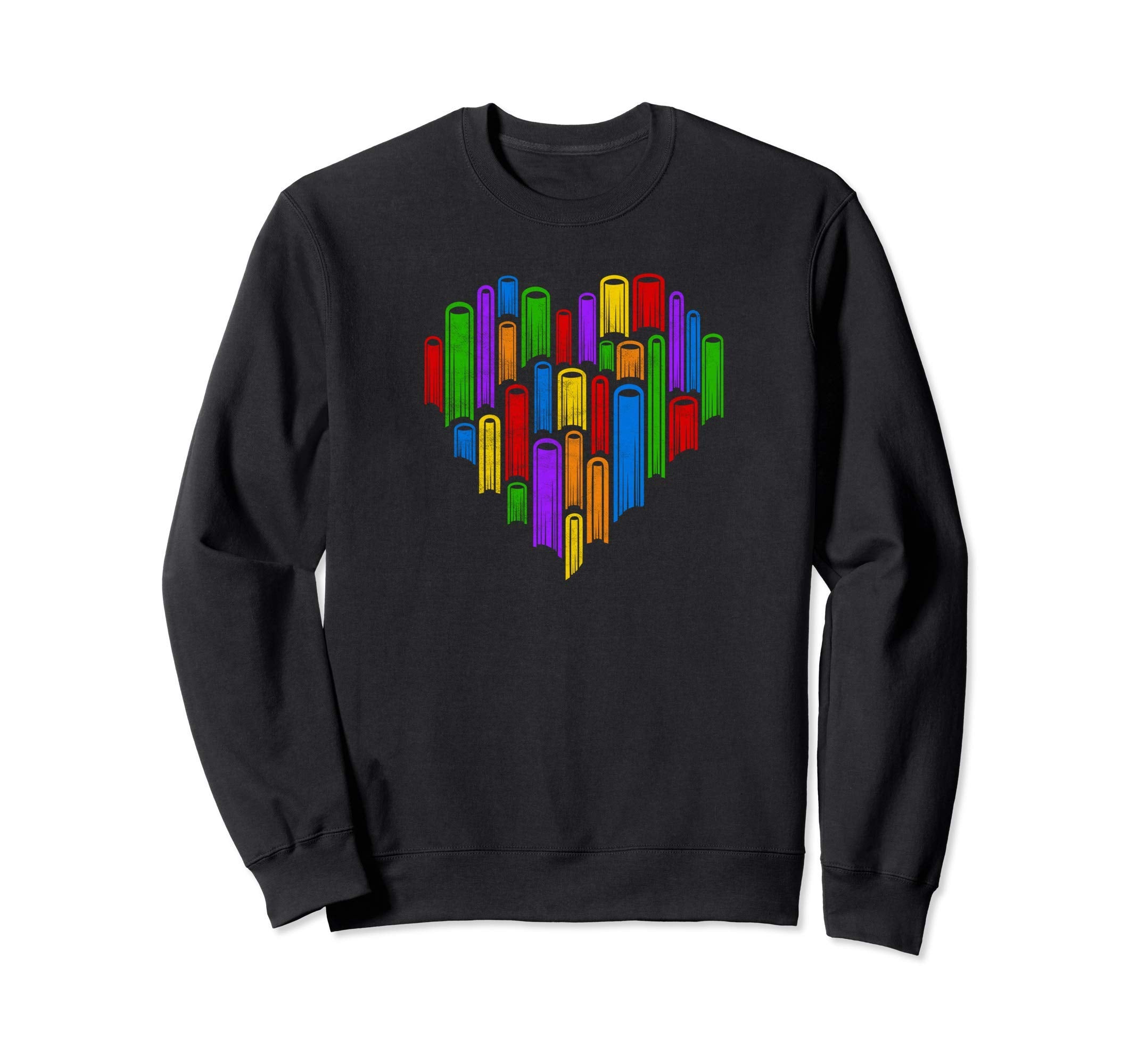 Heart Love Books Literary Reader Sweatshirt - Minimalist Print for Adults - T-Shirt, Sweatshirt, Hoodie
