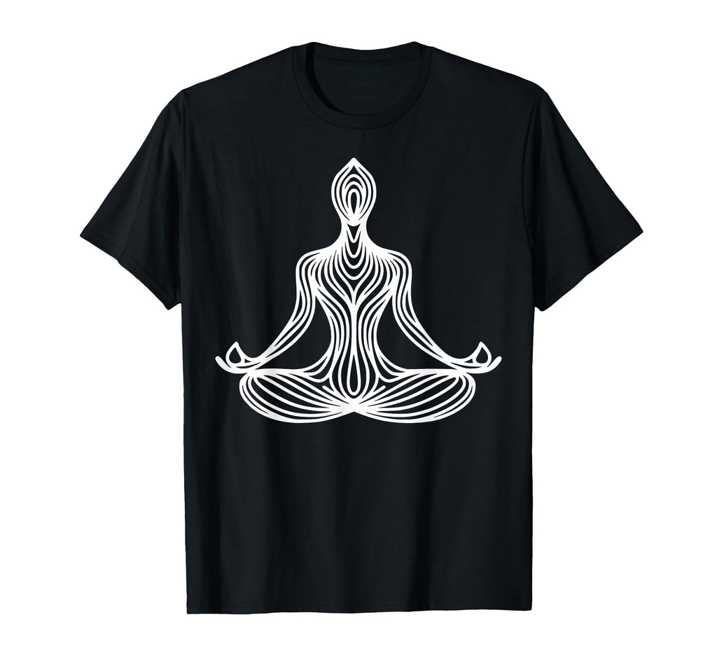 Meditation Silhouette Stylized Figure T-Shirt - Minimalist Print Men Women - T-Shirt, Sweatshirt, Hoodie