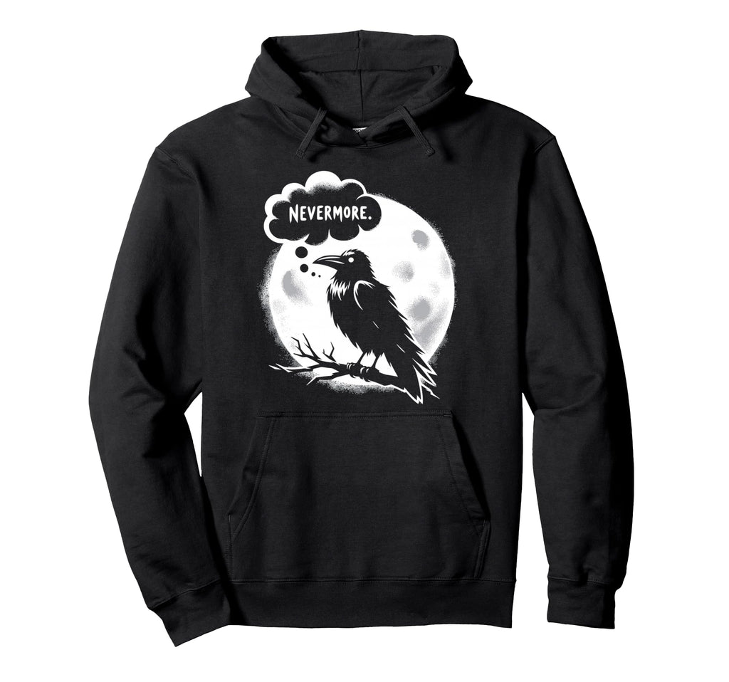 Edgar Allan Poe Raven Gothic Hoodie - Minimalist Print Men Women - T-Shirt, Sweatshirt, Hoodie