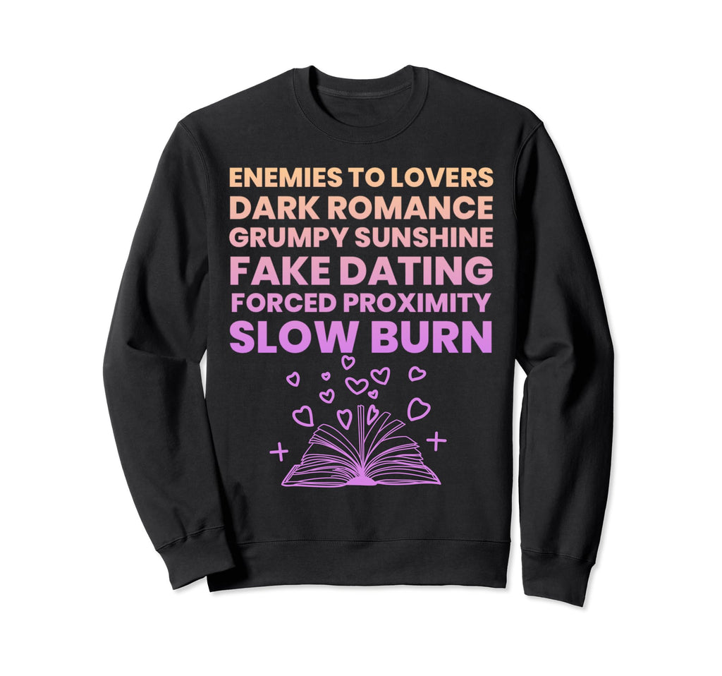 Bibliophile Romance Book Genre Sweatshirt - Minimalist Print Unisex - T-Shirt, Sweatshirt, Hoodie