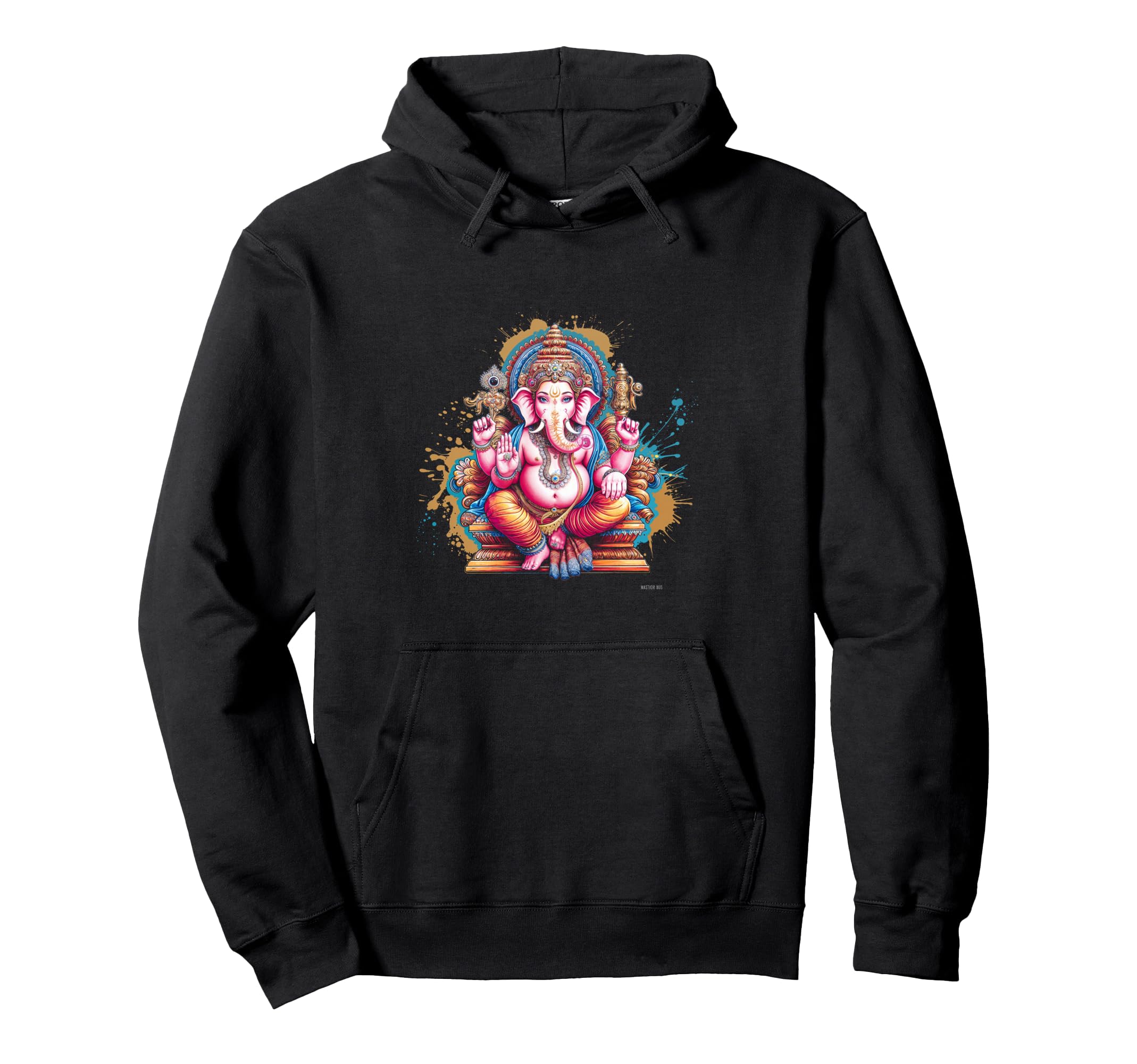 Ganesha Art Hindu Spirituality Yoga Hoodie - Custom Art Print for Adults - T-Shirt, Sweatshirt, Hoodie