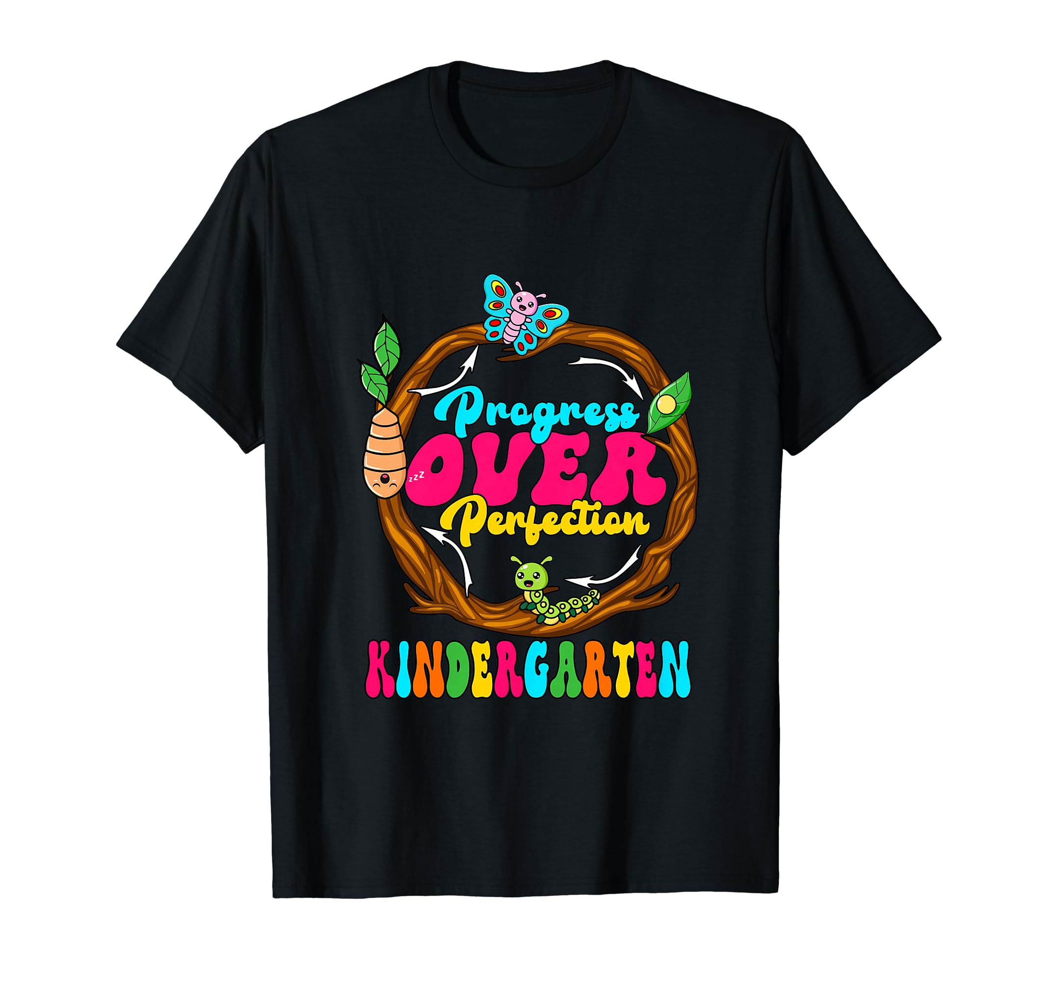 Progress Over Perfection Kindergarten T-Shirt - Custom Art Print Unisex - T-Shirt, Sweatshirt, Hoodie