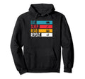 Eat Sleep Read Repeat World Book Day Hoodie - Aesthetic Graphic for Adults - T-Shirt, Sweatshirt, Hoodie