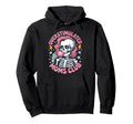 Exhausted Mom Life Skeleton Drinking Hoodie - Casual Everyday Wear Unisex - T-Shirt, Sweatshirt, Hoodie