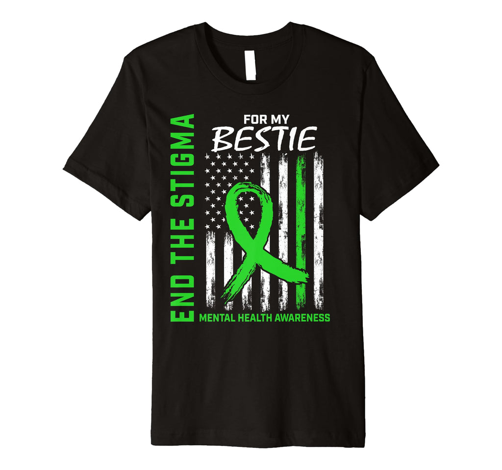 End Stigma Mental Health Awareness Usa T-Shirt - Trendy Graphic for Adults - T-Shirt, Sweatshirt, Hoodie