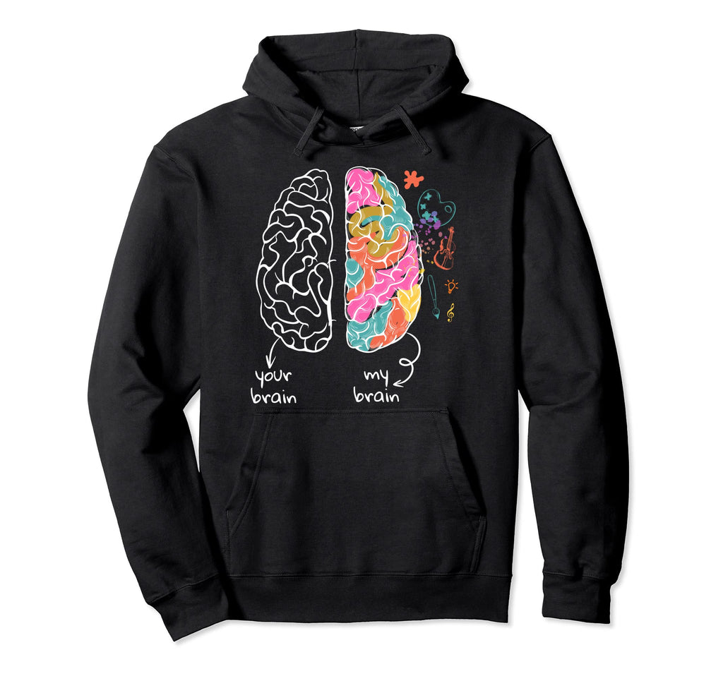 Inspiring My Brain Neurodiversity Hoodie - Custom Art Print for Adults - T-Shirt, Sweatshirt, Hoodie