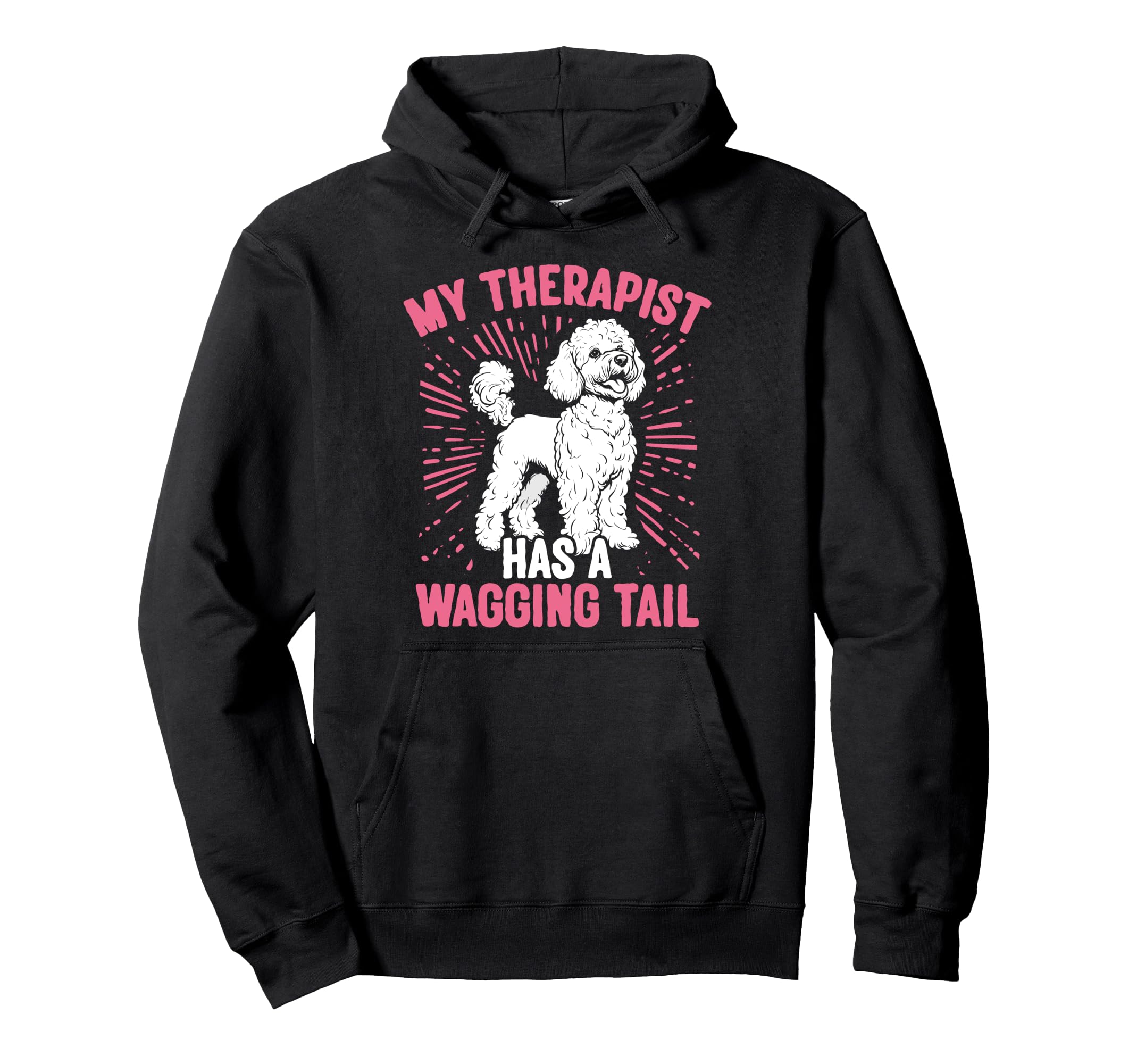 Poodle Therapy Service Dog Hoodie - Graphic Print for Adults - T-Shirt, Sweatshirt, Hoodie