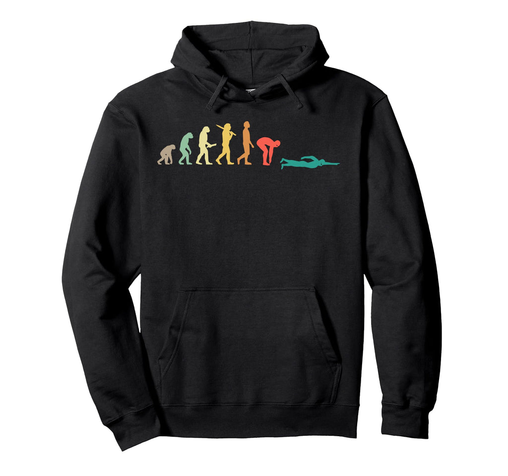 Swimming Evolution Gift Swimmers Hoodie - Aesthetic Graphic Unisex - T-Shirt, Sweatshirt, Hoodie