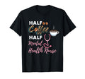 Half Coffee Half Mental Health T-Shirt - Casual Everyday Wear Men Women - T-Shirt, Sweatshirt, Hoodie