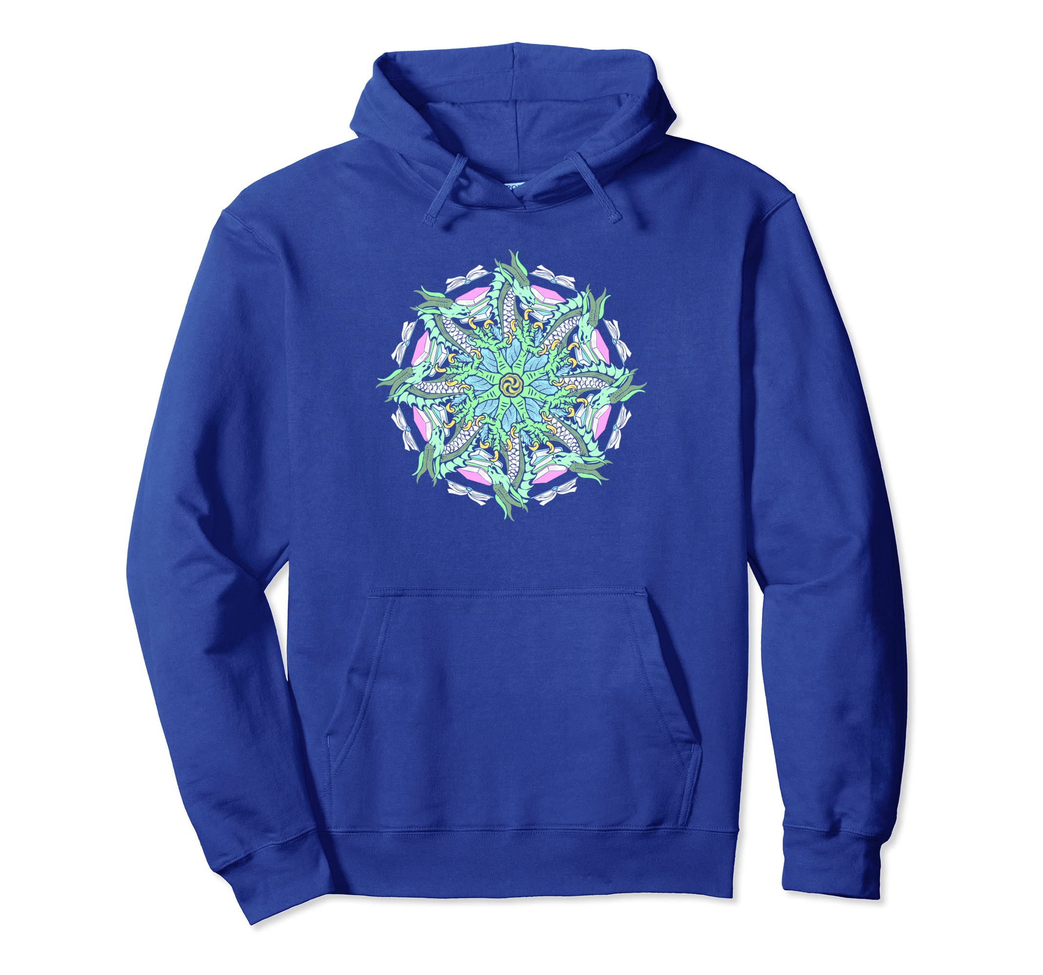 Dragons Books Mandala Artistic Fire Hoodie - Aesthetic Graphic Unisex - T-Shirt, Sweatshirt, Hoodie
