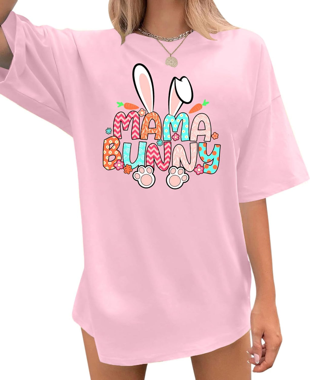 Women's Mama Shirt: Oversized Mama Shirts Trendy Mom T Shirt Loose Casual Summer Shirts Letter Print Short Sleeve Tops - T-Shirt, Sweatshirt, Hoodie