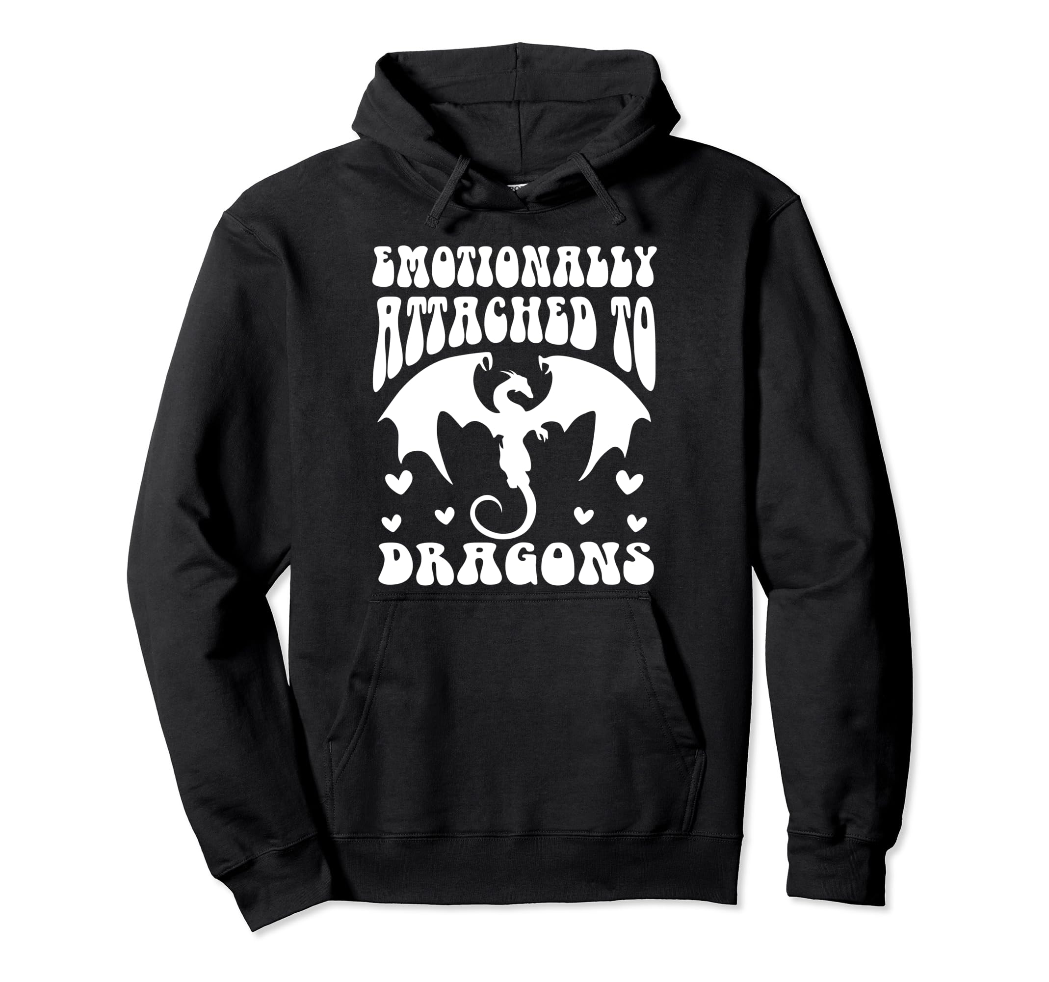 Emotionally Attached To Dragons Books Hoodie - Trendy Graphic for Adults - T-Shirt, Sweatshirt, Hoodie