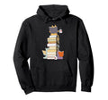 Kawaii Cats Books Coffee Gift Womens Hoodie - Unique Graphic Men Women - T-Shirt, Sweatshirt, Hoodie