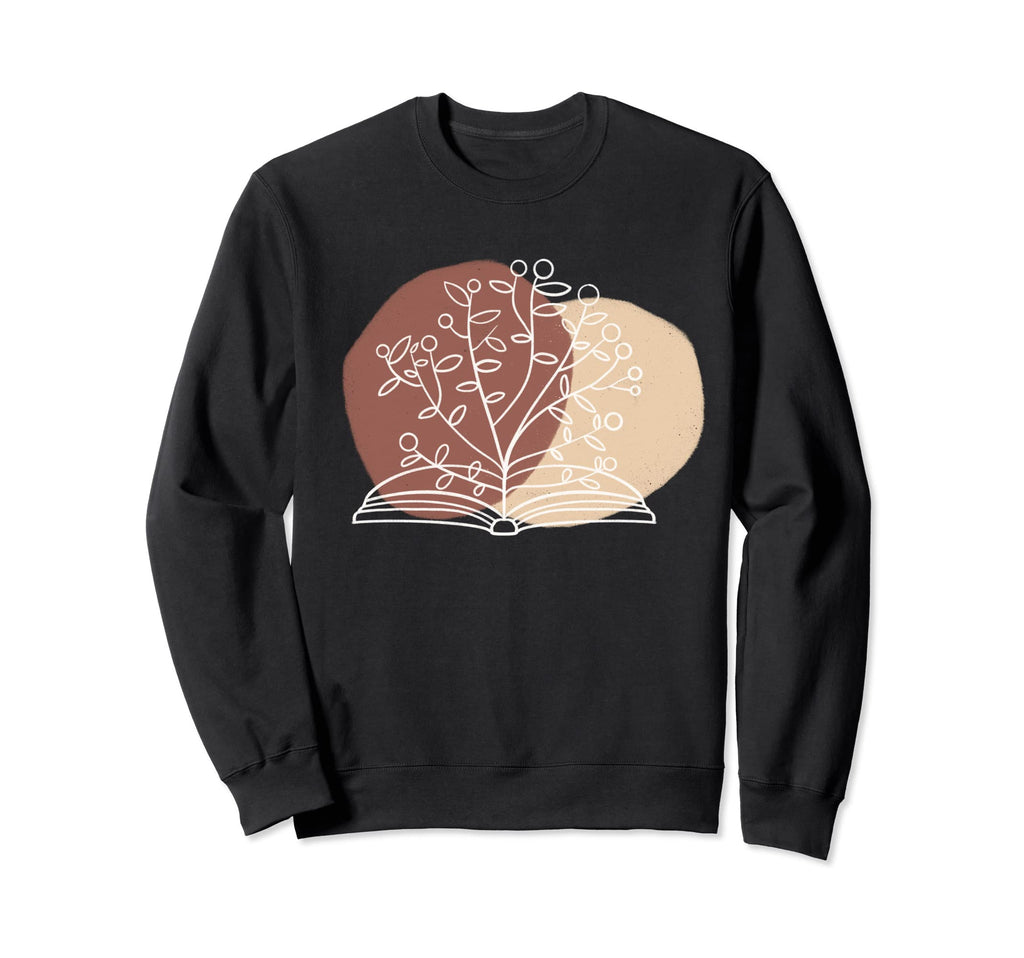 Floral Flower Book Reading Sweatshirt - Casual Everyday Wear for Adults - T-Shirt, Sweatshirt, Hoodie