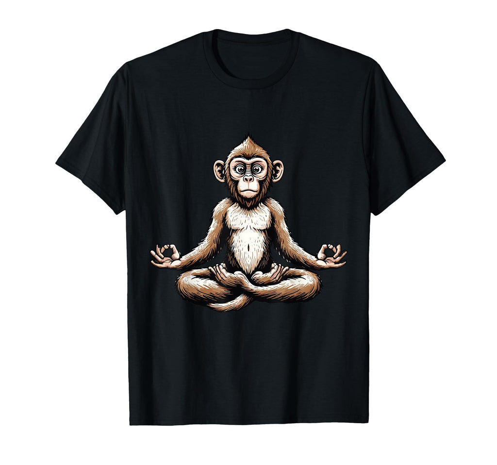 Meditation Monkey Yoga Pose Relaxing T-Shirt - Streetwear Style for Adults - T-Shirt, Sweatshirt, Hoodie