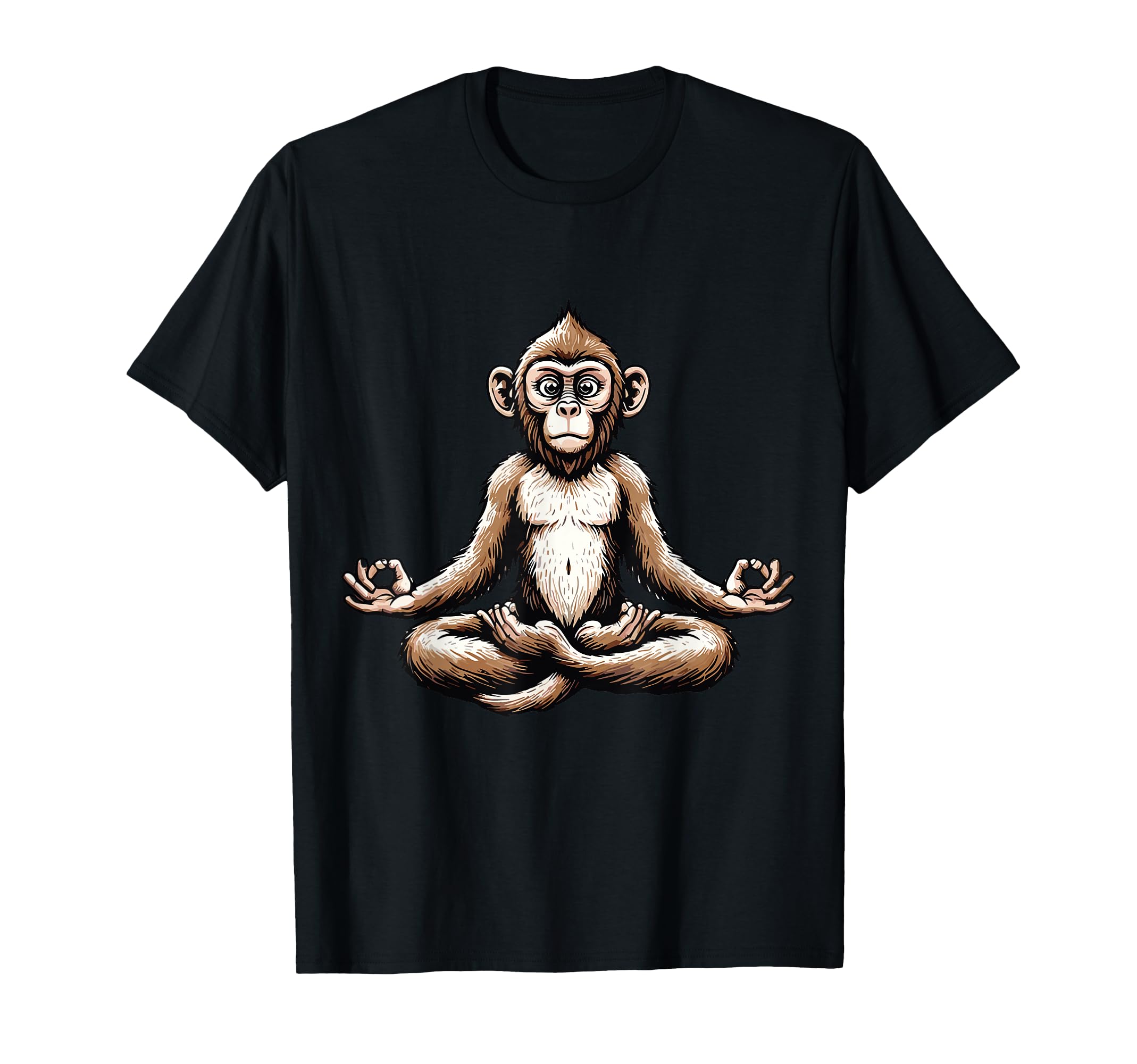 Meditation Monkey Yoga Pose Relaxing T-Shirt - Streetwear Style for Adults - T-Shirt, Sweatshirt, Hoodie