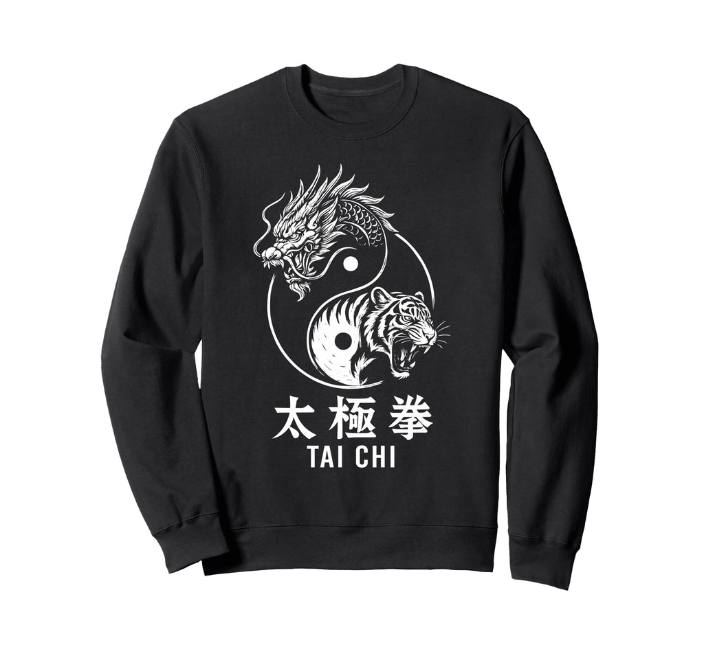 Yin Yang Tiger Dragon Tai Chi Sweatshirt - Fun Novelty Design Men Women - T-Shirt, Sweatshirt, Hoodie