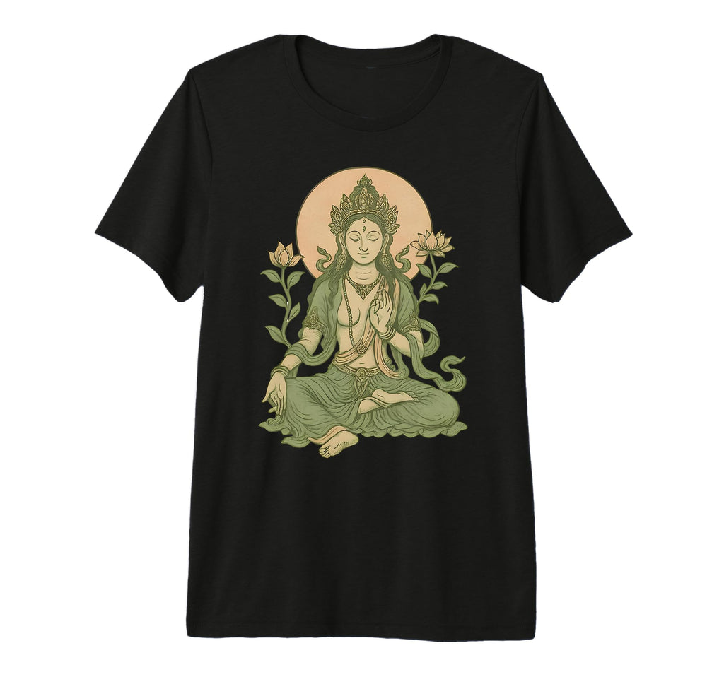 Serene Meditation Goddess Spiritual T-Shirt - Custom Art Print for Adults - T-Shirt, Sweatshirt, Hoodie