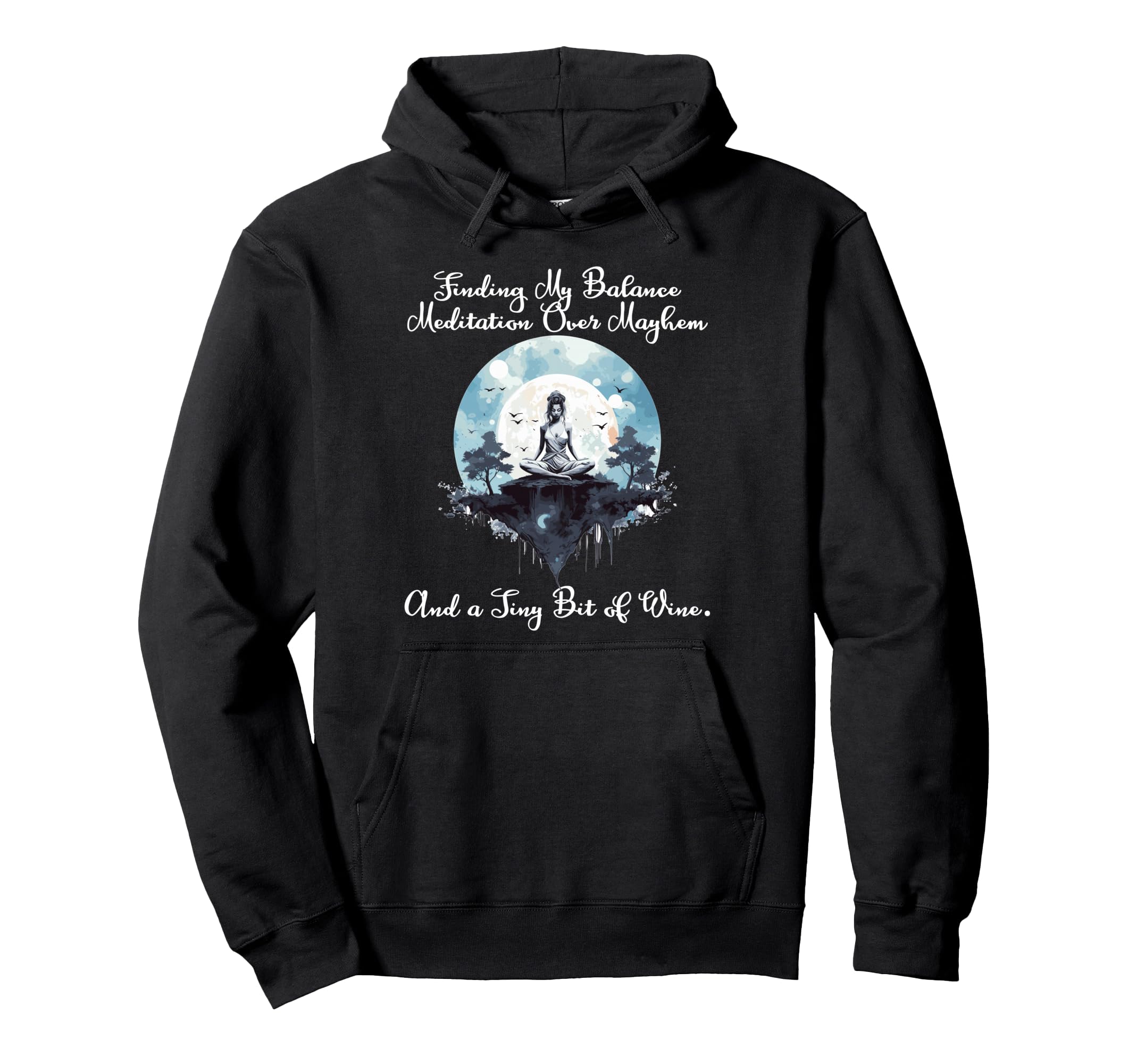 Finding My Balance Meditation Over Hoodie - Minimalist Print for Adults - T-Shirt, Sweatshirt, Hoodie
