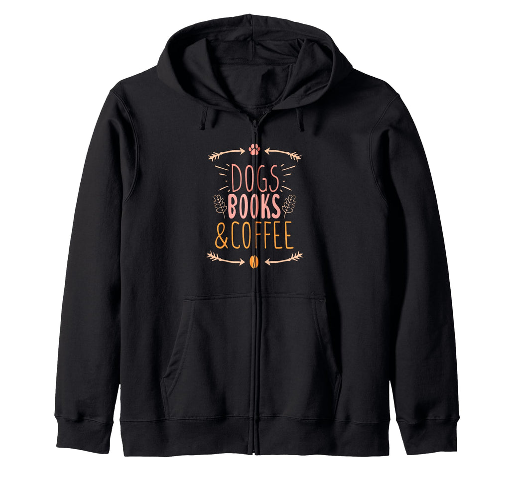 Dogs Books Coffee Funny Ideas T-Shirt - Streetwear Style Unisex - T-Shirt, Sweatshirt, Hoodie