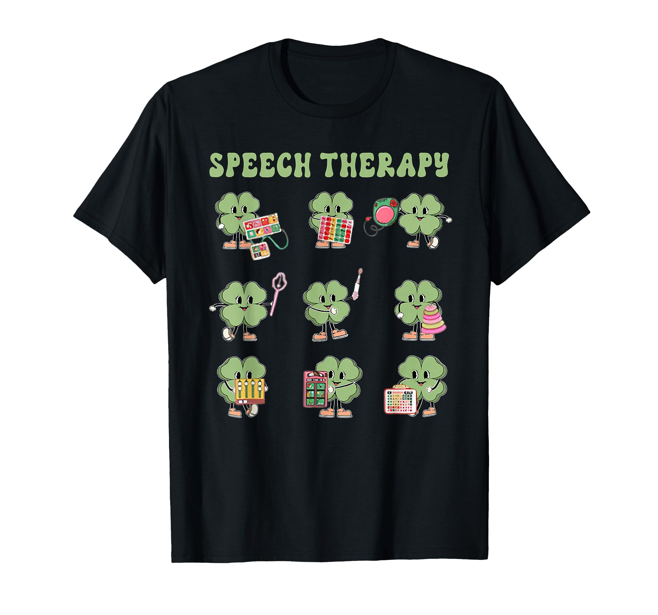 Funny Shamrock Speech Therapy St T-Shirt - Casual Everyday Wear for Adults - T-Shirt, Sweatshirt, Hoodie