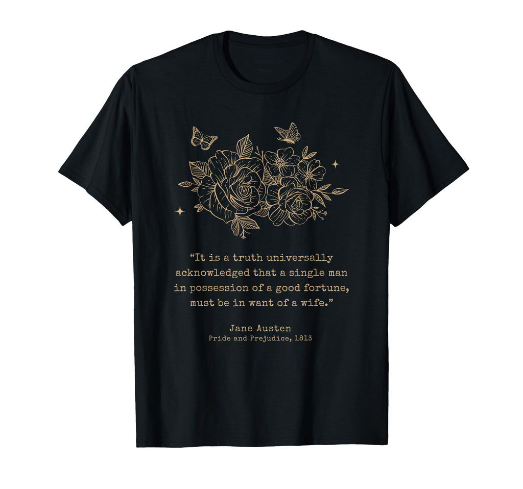 Jane Austen Dark Academia Bookish T-Shirt - Fun Novelty Design for Adults - T-Shirt, Sweatshirt, Hoodie