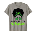 Messy Bun Hair Mental Health Warrior T-Shirt - Trendy Graphic for Adults - T-Shirt, Sweatshirt, Hoodie