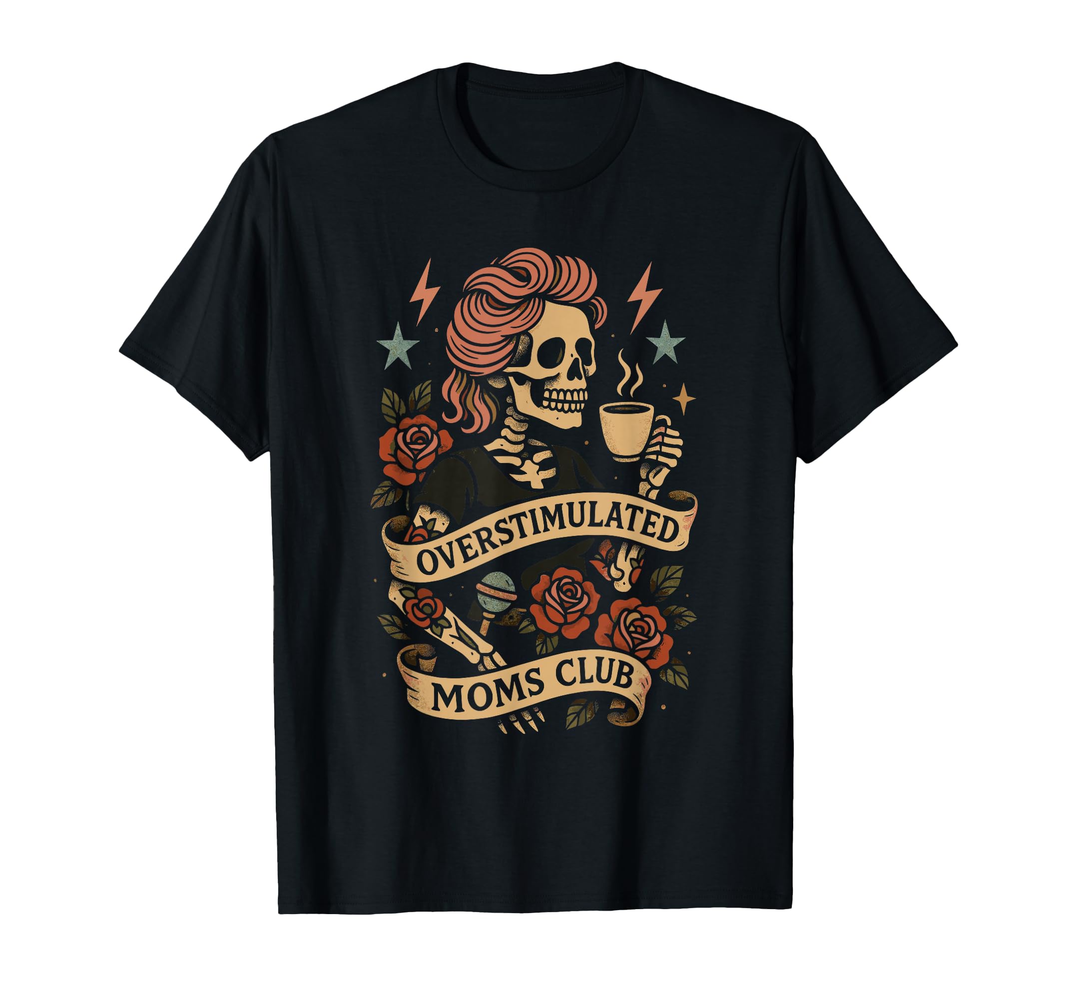 Overstimulated Moms Club Mothers Day T-Shirt - Trendy Graphic for Adults - T-Shirt, Sweatshirt, Hoodie