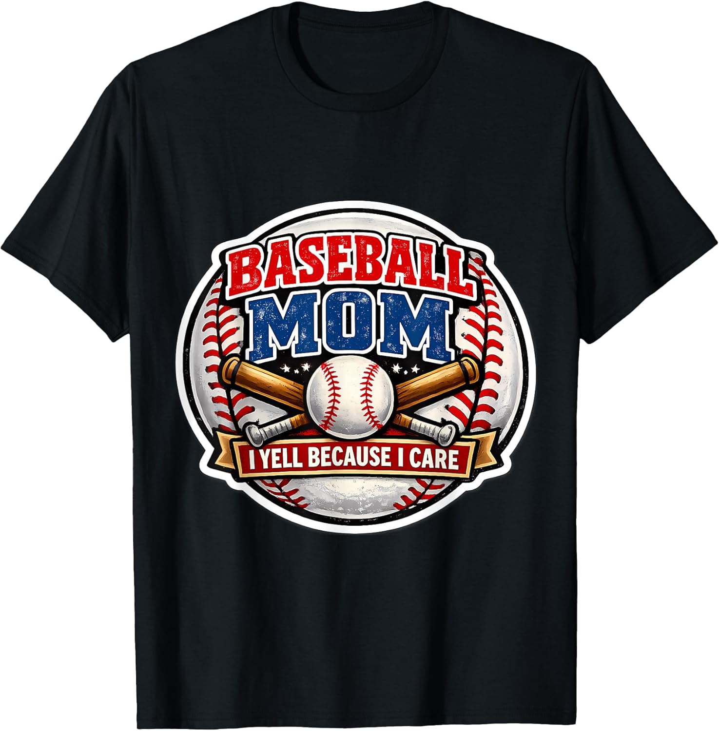 Baseball Mom I Yell Because I Care Funny Merch Unisex T-shirt, Sweatshirt, Hoodie, Long Sleeve Tee - T-Shirt, Sweatshirt, Hoodie