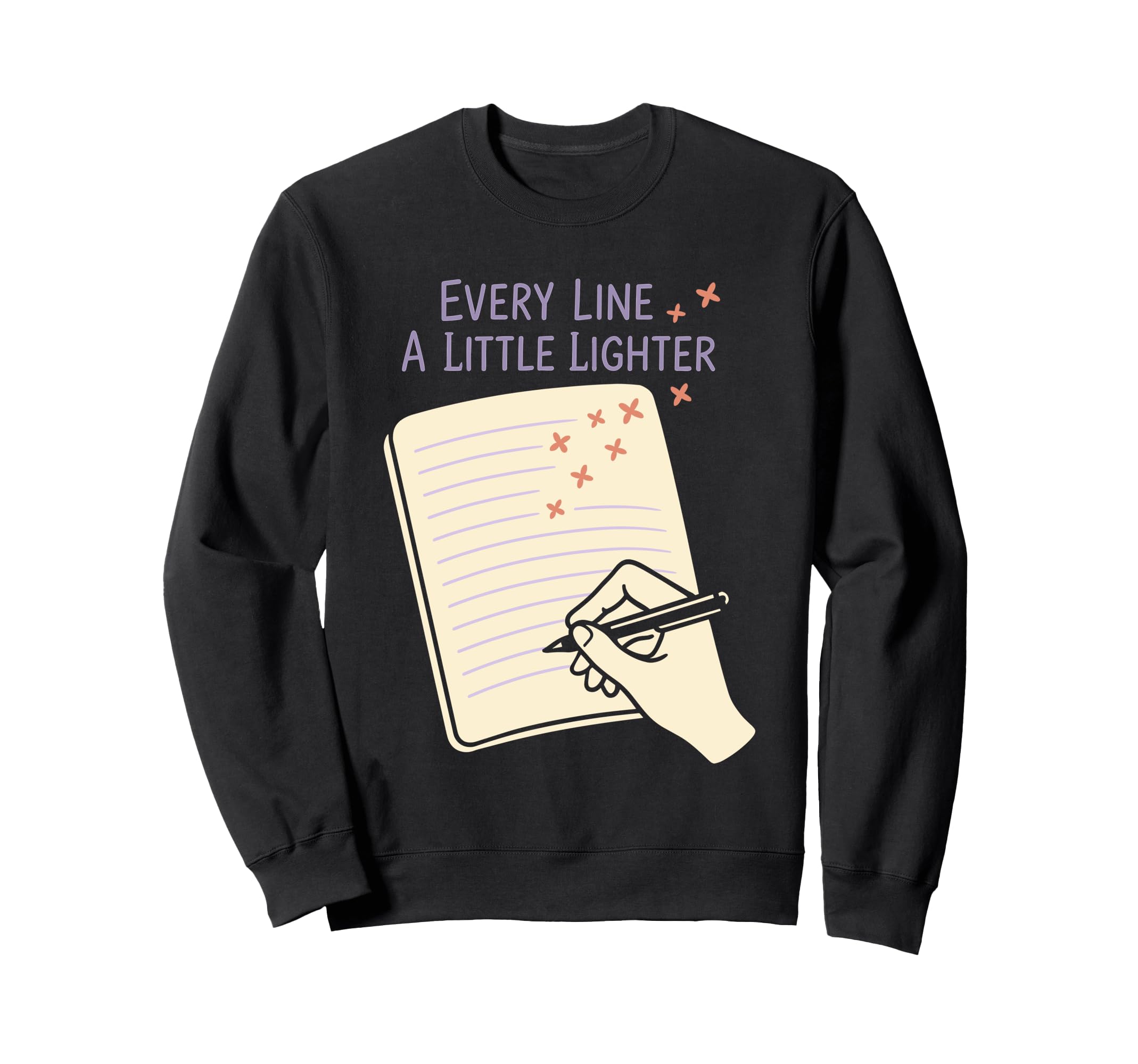 Mindfulness Journaling Self Care Mental Sweatshirt - Unique Graphic Unisex - T-Shirt, Sweatshirt, Hoodie